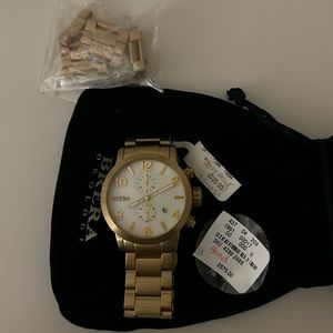 Brera Orologi Gold watch with mother of pearl face